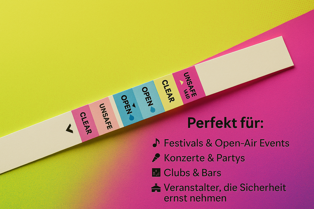 SipGuard Testarmband – Sofortschutz auf jedem Festival, Konzert & in jedem Club